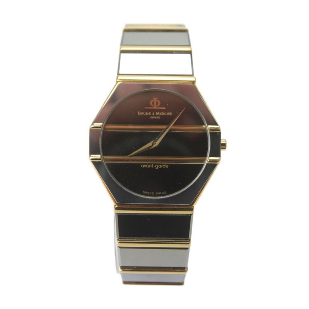 Baume & Mercier Mens Two-Tone Tungsten/18K Gold Avant Garde Quartz Watch 31mm
